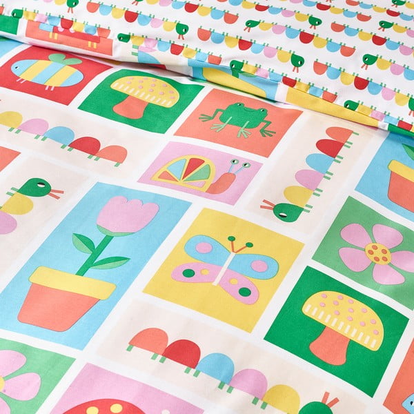 Otroška posteljnina za zakonsko posteljo 200x200 cm Curious Caterpillar – Catherine Lansfield-image-4