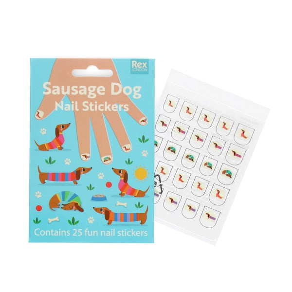 Komplet za ustvarjanje Sunny Sausage Dog – Nail stickers – Rex London