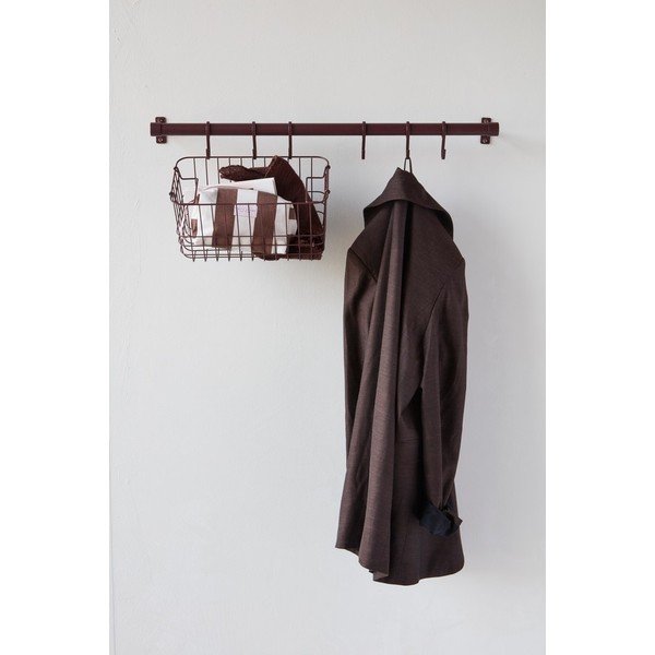 Bordo rdeč stenski obešalnik iz nerjavečega jekla 70 cm Hang-It – Mette Ditmer Denmark-image-2