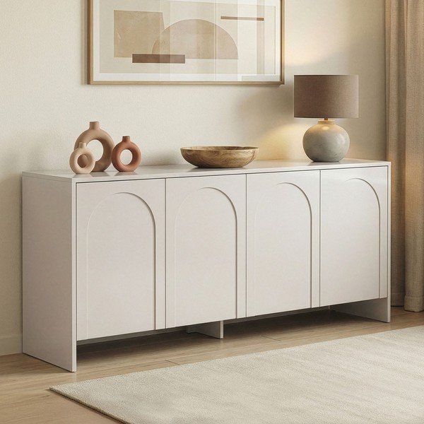 Kremno bela komoda 180x80x45 cm Arlen  – Kalune Design-image-2
