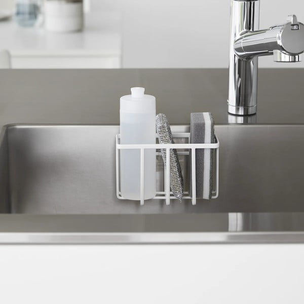 Belo kovinsko držalo za detergent z namestitvijo brez vrtanja Film Hook – YAMAZAKI-image-1