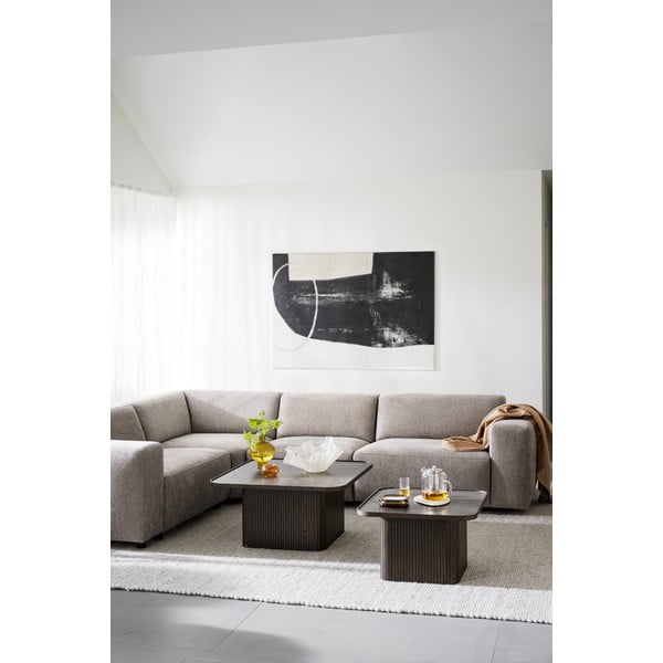 Temno rjava mizica v hrastovem dekorju ø 60 cm Sullivan – Rowico-image-3