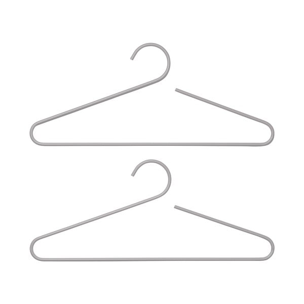 Komplet 2 svetlo sivih jeklenih obešalnikov Blomus-image-1