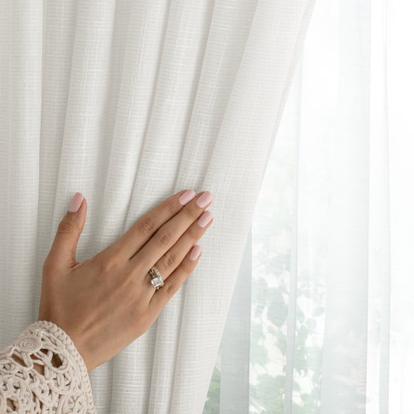 Kremno bela zavesa 140x270 cm Valeta – Restilo-image-3