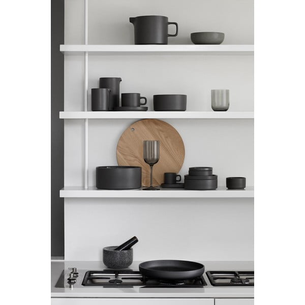 Komplet 2 beliih keramičnih skodelic za kavo s podstavki Blomus Pilar, 200 ml-image-1