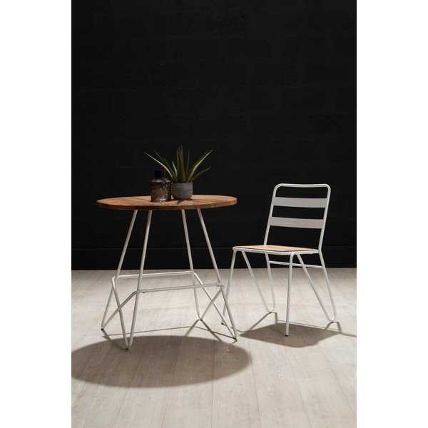 Bel/v naravni barvi jedilni stol iz masivnega bresta District – Premier Housewares-image-4