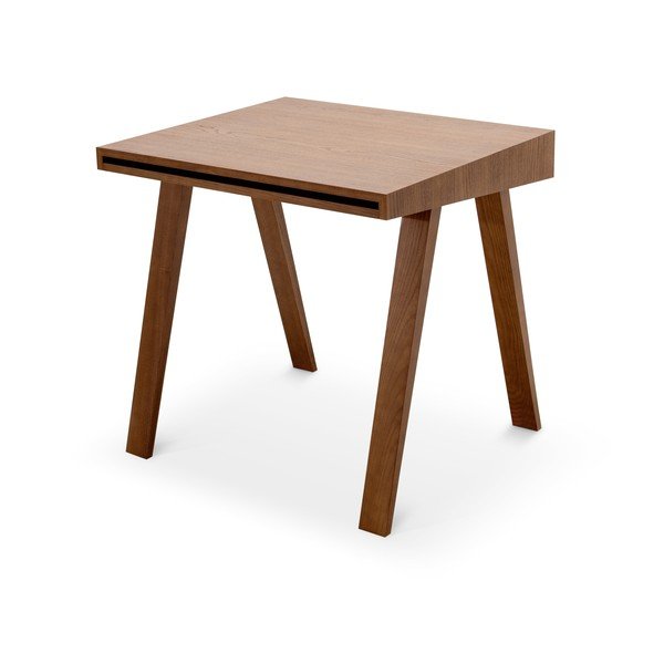 Rjava miza z nogami iz jesenovega lesa EMKO, 80 x 70 cm-image-3