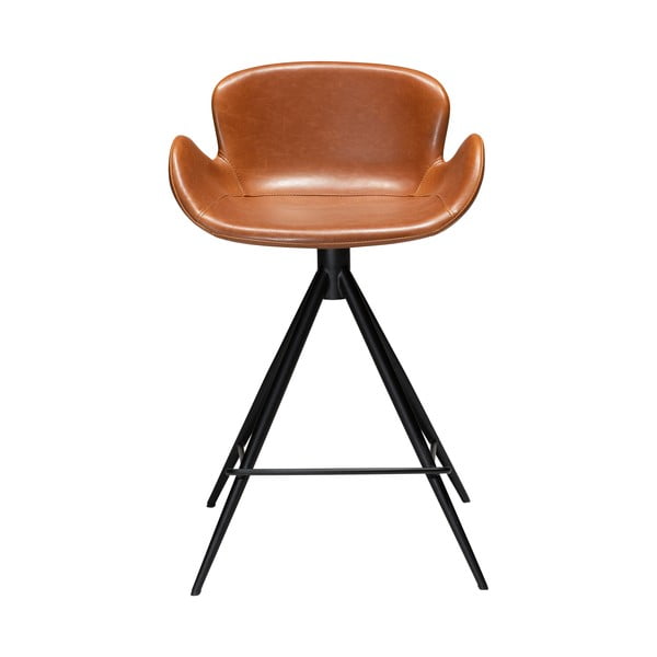 Konjak rjav barski stol iz umetnega usnja DAN-FORM Denmark Gaia, višina 87 cm-image-1