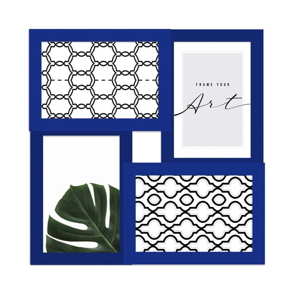 Temno moder stenski okvir 27x27 cm – knor