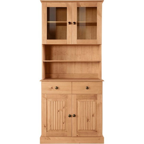 Vitrina iz masivnega bora v naravni barvi 181x34 cm Mille – Støraa