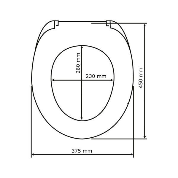 Svetlo siva WC deska z enostavnim zapiranjem Wenko Premium Ottana, 45,2 x 37,6 cm-image-4