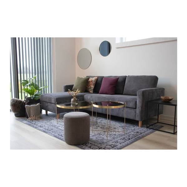 Okroglo stensko ogledalo z zlatim okvirjem House Nordic Jersey, ø 60 cm-image-2