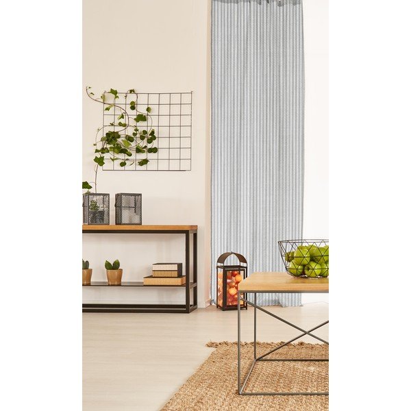 Siva zavesa Really Nice Things Cortina Hogar Grey Marine Stripes-image-1