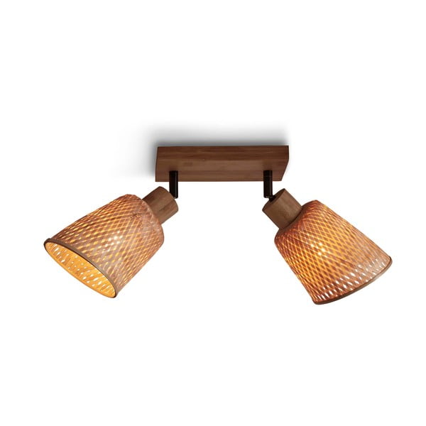 Stropna svetilka v naravni barvi z bambusovim senčnikom ø 15 cm Java – Good&Mojo