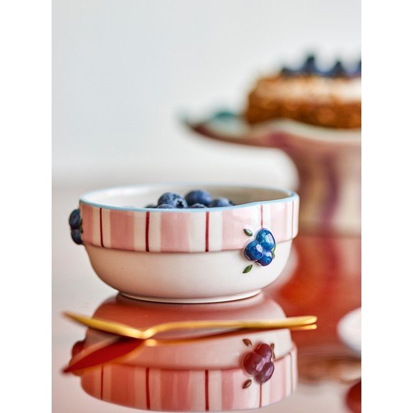 Rožnate/kremno bele keramične skledice v kompletu 4 ks za juho 295 ml Carry – Bloomingville-image-1