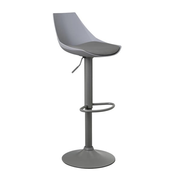 Sivi barski stoli v kompletu z nastavljivo višino 2 ks iz umetnega usnja (višina sedeža 56,5 cm) – Casa Selección