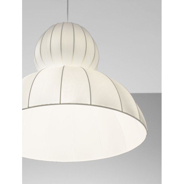 Mat bela tekstilna viseča svetilka ø 50 cm Delina – Nova Luce-image-2