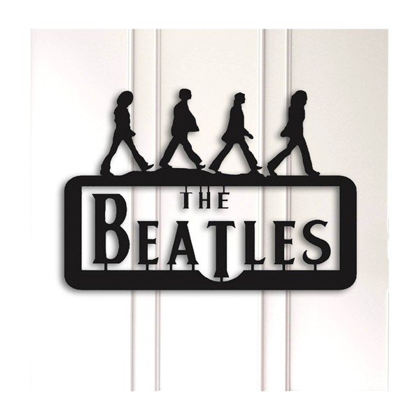 Črna stenska dekoracija The Beatles