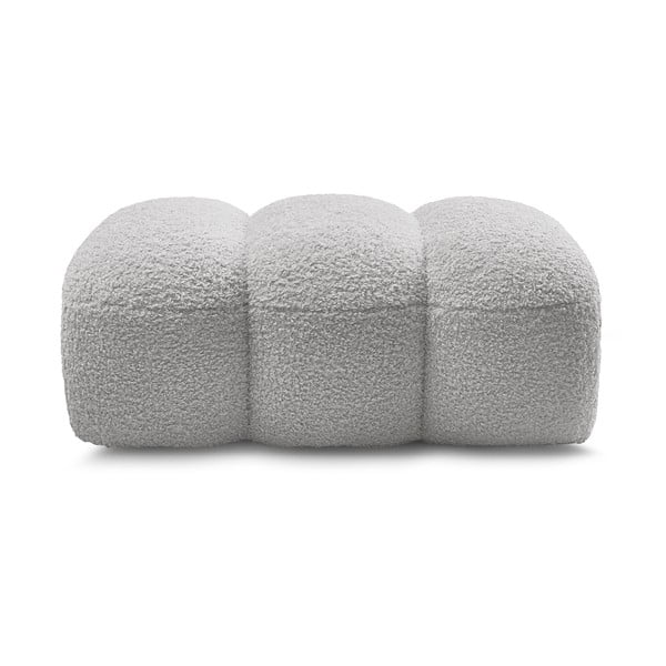 Svetlo siv tabure iz tkanine bouclé Hippolyte – Bobochic Paris