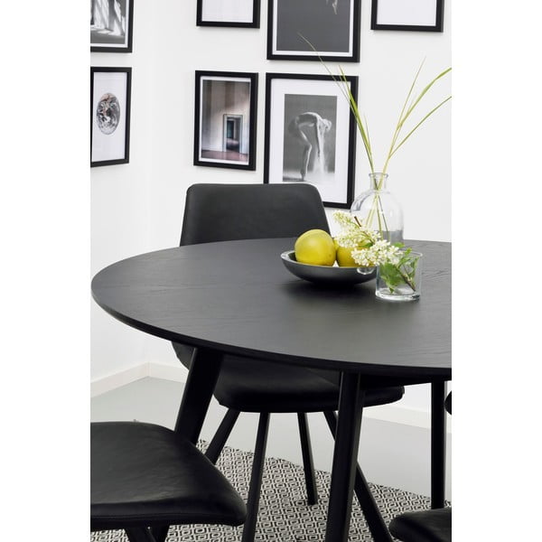Črna jedilna miza Rowico YuRAi , ∅ 115 cm-image-1