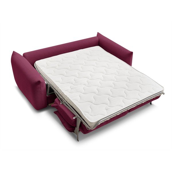 Bordo rdeča raztegljiva sedežna garnitura 214 cm Ernest – Bobochic Paris-image-4