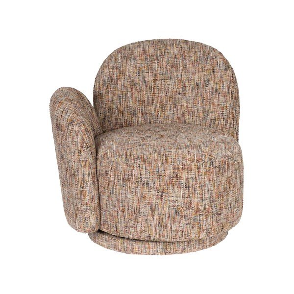 Bež vrtljiv fotelj iz šenilje Rose – Dutchbone-image-2