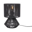 Črna namizna svetilka s senčnikom iz papirnatega prepleta (višina 30 cm)  Forma  – Leitmotiv