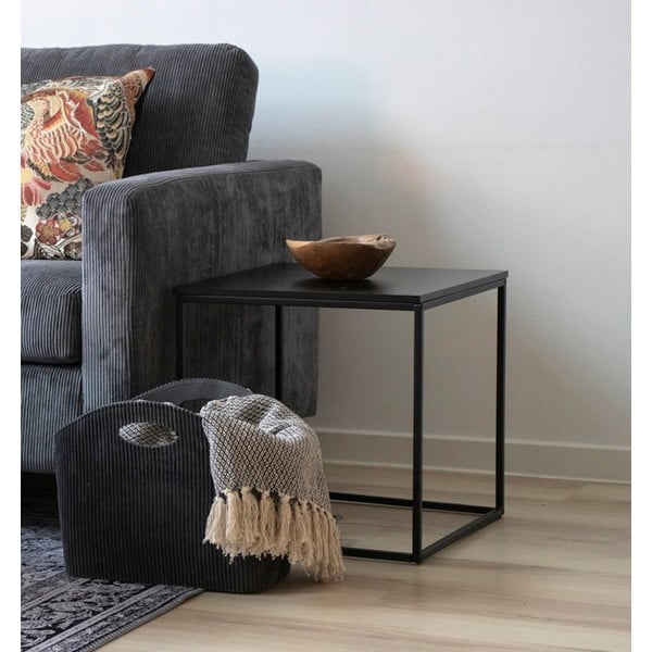 Črna klubska mizica House Nordic Vita , 45 x 45 cm-image-1