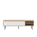 Bela/naravna TV omarica v hrastovem dekorju 165x40 cm Ampère – TemaHome