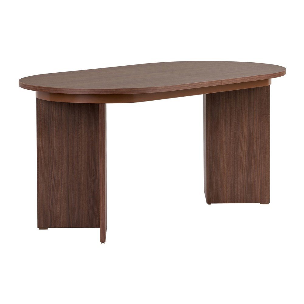 Raztegljiva jedilna miza z dodatno ploščo v orehovem dekorju 90x160 cm Sorell