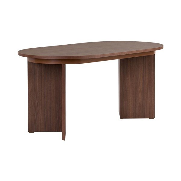 Raztegljiva jedilna miza z dodatno ploščo v orehovem dekorju 90x160 cm Sorell – Kalune Design