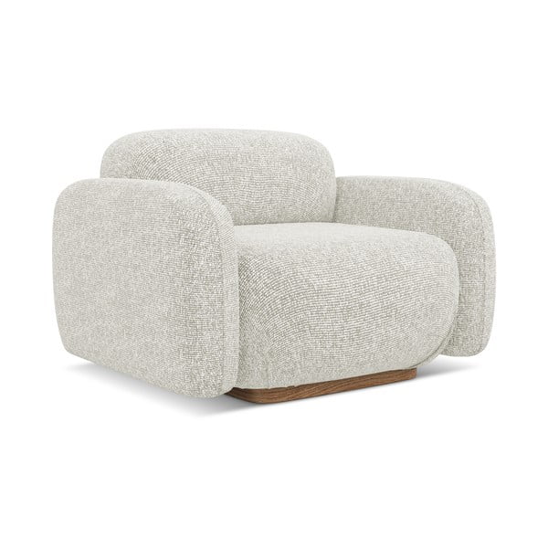 Kremno bel fotelj Ailani – Makamii