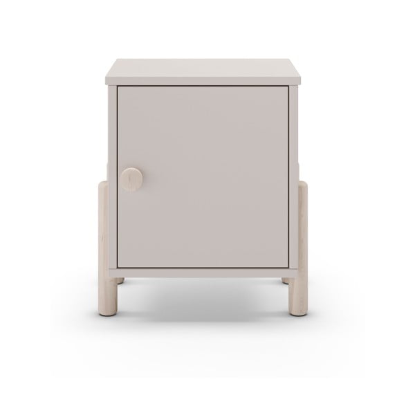 Kremno bela otroška nočna omarica iz masivnega bora Enola – Marckeric