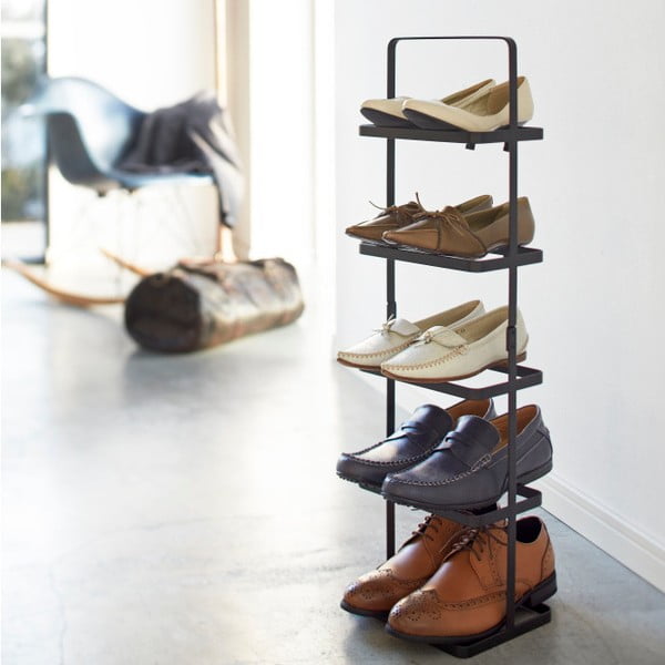 Črno kovinsko stojalo za čevlje Tower Shoe Rack – YAMAZAKI-image-3