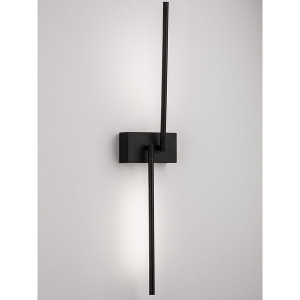 Črna kovinska LED stenska svetilka z upogljivo konstrukcijo Raccio – Nova Luce-image-3