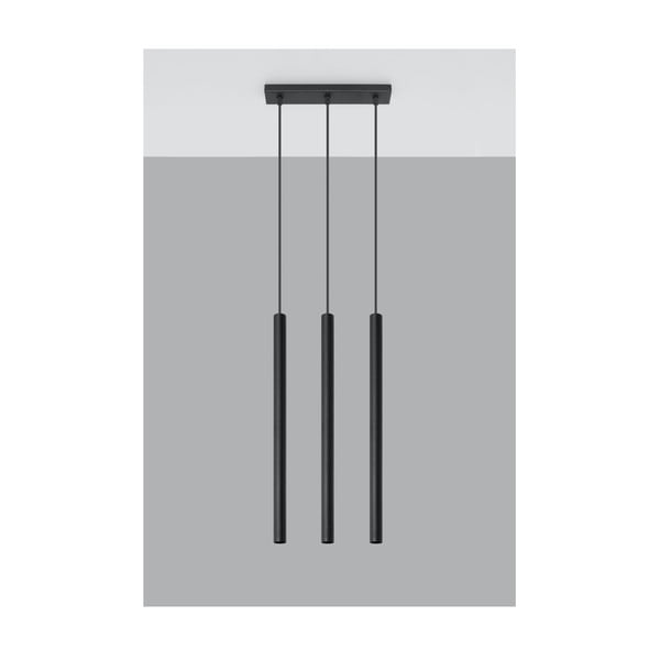 Črna viseča svetilka Nice Lamp Fideus, dolžina 30 cm-image-3