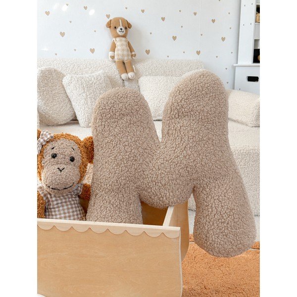 Otroška blazina iz sherpa flisa 38x40 cm M – Meowbaby-image-1