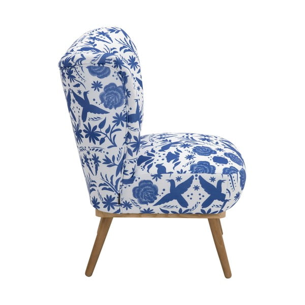 Modro-bel cvetlični fotelj Max Winzer Jack-image-4