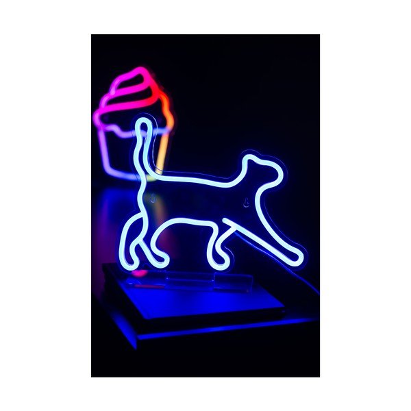 Modra LED neon svetilka 5 W Walking Cat – Leitmotiv-image-1