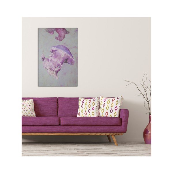 Ročno poslikana slika v okvirju iz borovega lesa Mauro Ferretti Medusa Purple, 80 x 120 cm-image-4