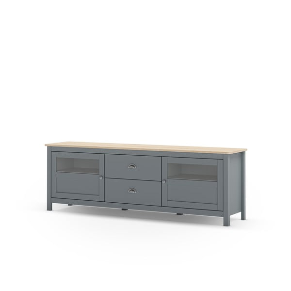 Prašno zelena TV omarica iz masivnega bora 180x59x40 cm Misti – Marckeric-image-2