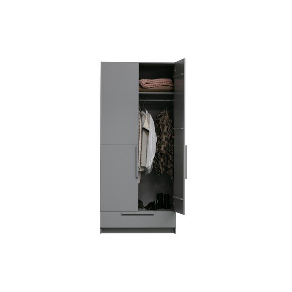 Siva modularna garderobna omara iz masivnega bora 95x215 cm Pure – WOOOD-image-4