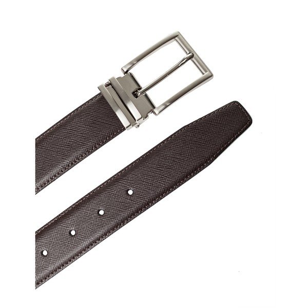 Temno rjav usnjen moški pas Ferruccio Laconi Olaf, dolžina 95 cm-image-2