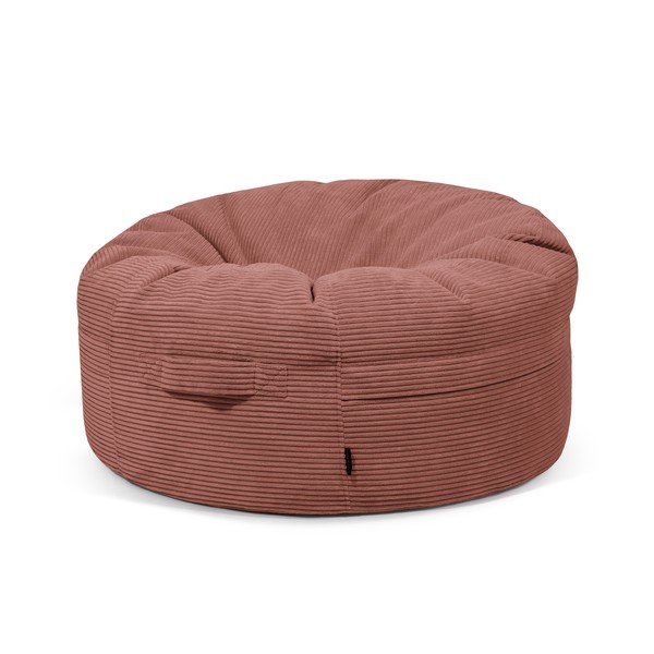 Opečnato oranžna vreča za sedenje iz rebrastega žameta Roll 105 – SLOWDOWN