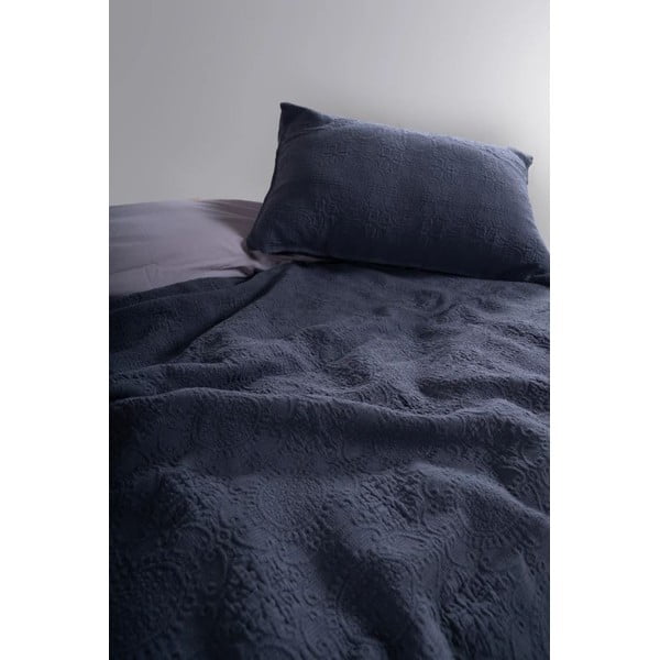 Temno siv komplet pregrinjala in prevleke za vzglavnik iz žakarja 240x260 cm Jacquard – Mila Home Luxury-image-1