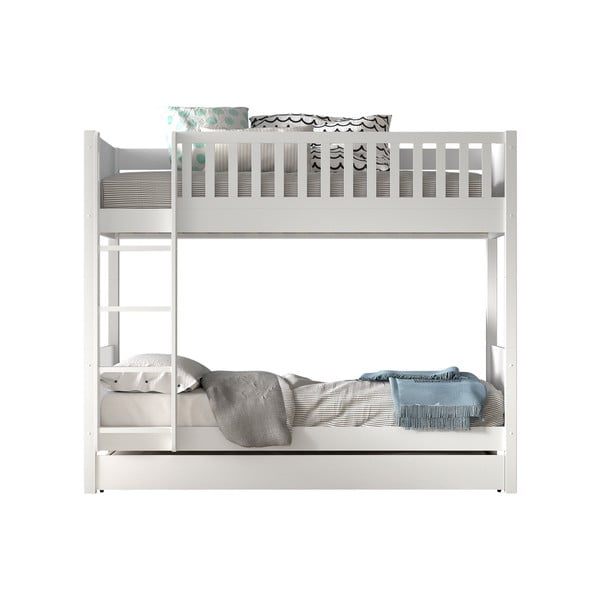Bela pograd otroška postelja iz masivnega bora s prostorom za shranjevanje 90x200 cm SCOTT – Vipack