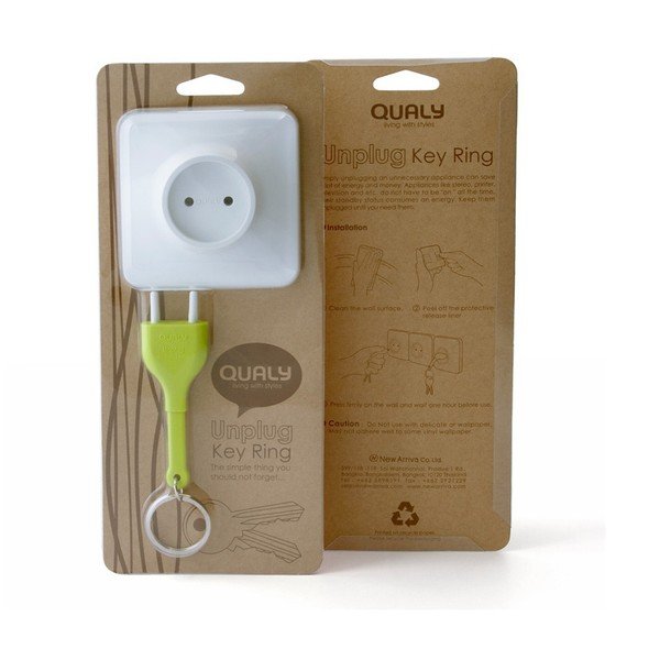 Komplet 2 obešalnikov Unplug, zelene barve-image-3