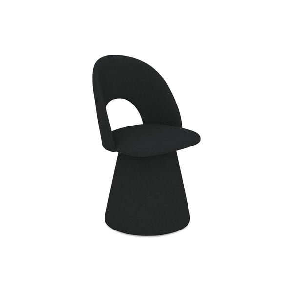 Črn oblazinjen jedilni stol Kalo – Makamii