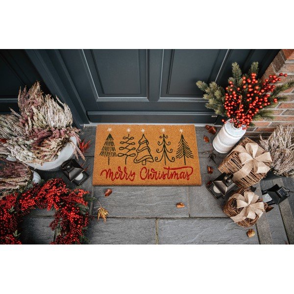 Predpražnik z božičnim motivom iz kokosovih vlaken 40x70 cm Merry Christmas – Hanse Home-image-1