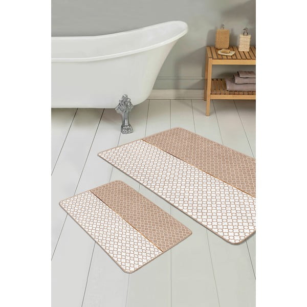 Bež kopalniške preproge v kompletu 2 ks 60x100 cm – Mila Home-image-2